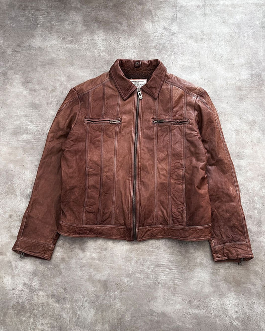 GUESS LEATHER JACKET (M)