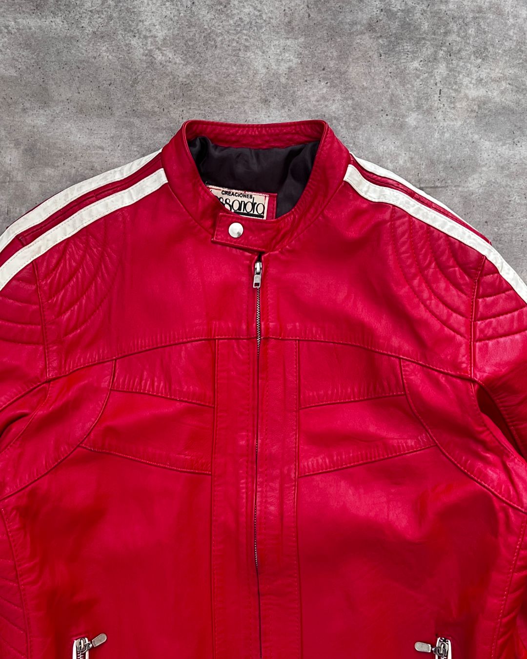 RED RACER LEATHER JACKET (L)