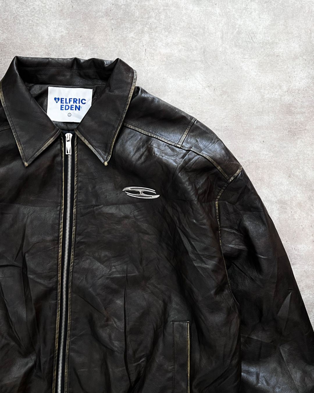 AELFRIC EDEN LEATHER JACKET (L)