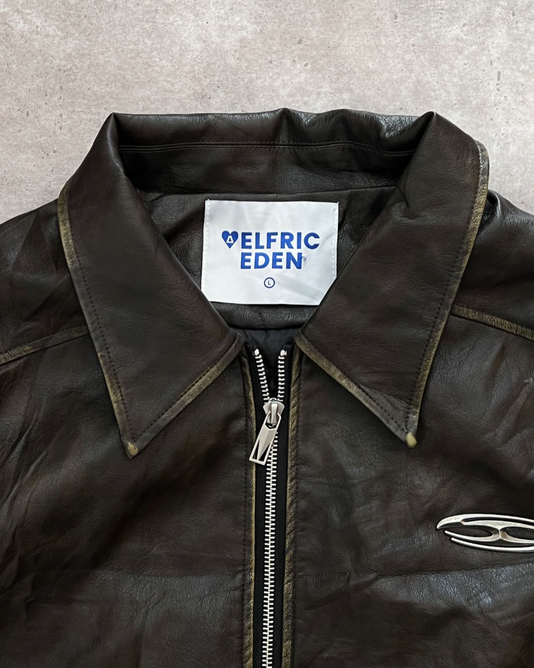 AELFRIC EDEN LEATHER JACKET (L)