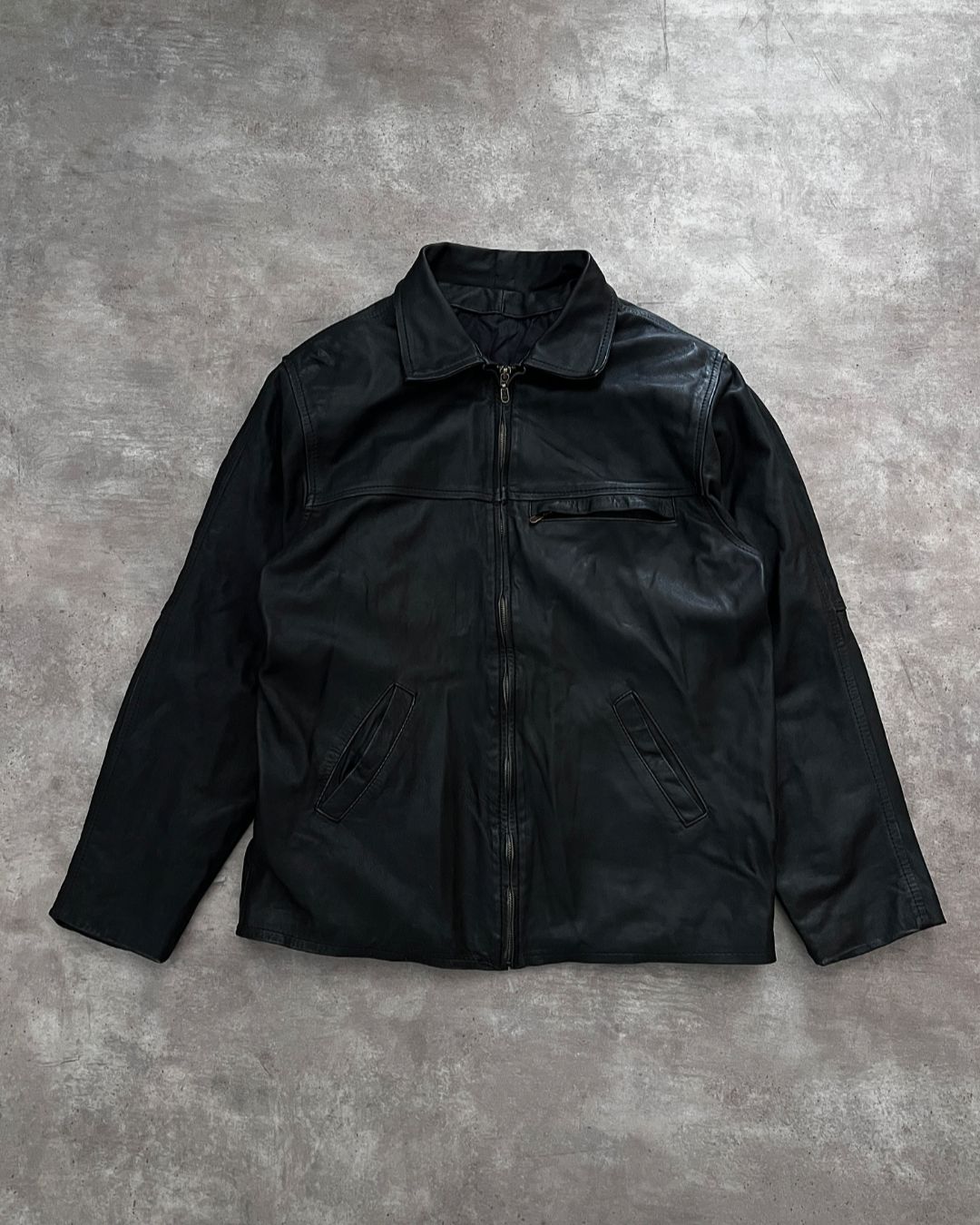 COWBOY BLCK LEATHER JACKET (M)