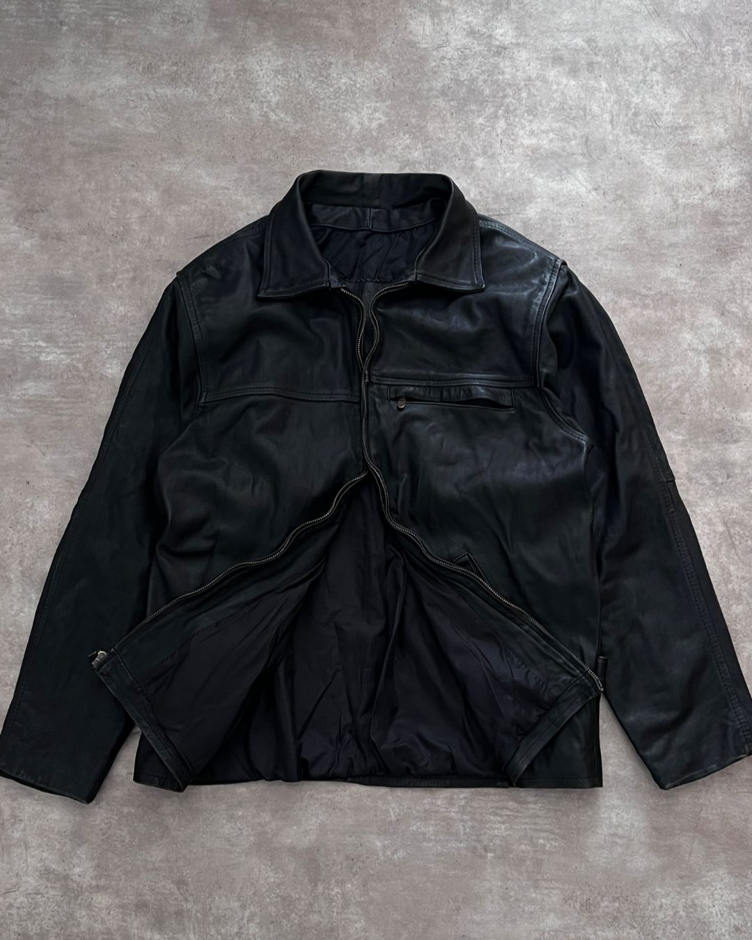 COWBOY BLCK LEATHER JACKET (M)