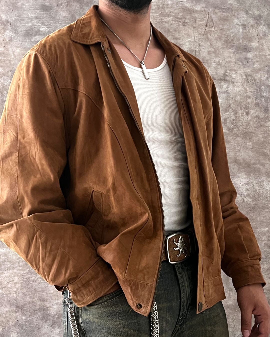 ITALIAN COWBOY LEATHER JACKET (L)