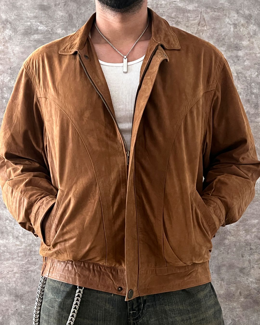 ITALIAN COWBOY LEATHER JACKET (L)