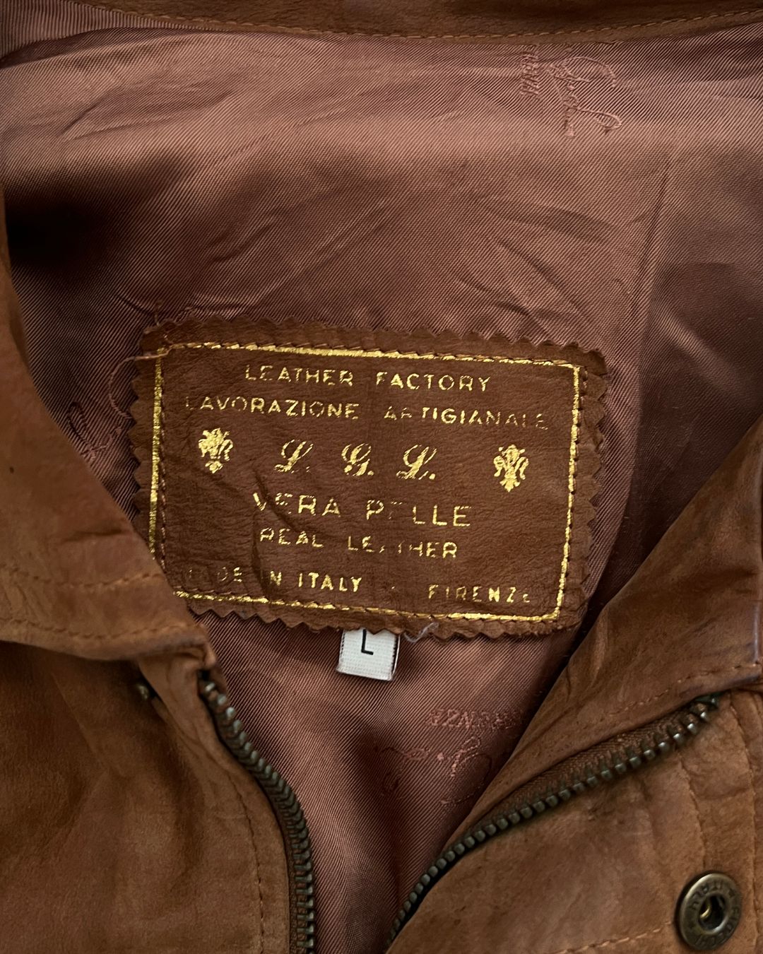 ITALIAN COWBOY LEATHER JACKET (L)