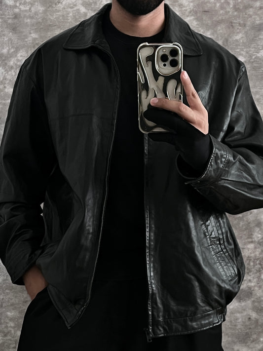 Black Leather Jacket (XL)