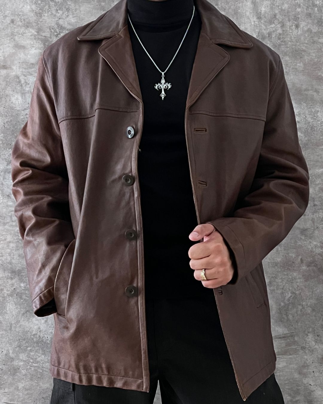 LEATHER HUNTER JACKT (L)