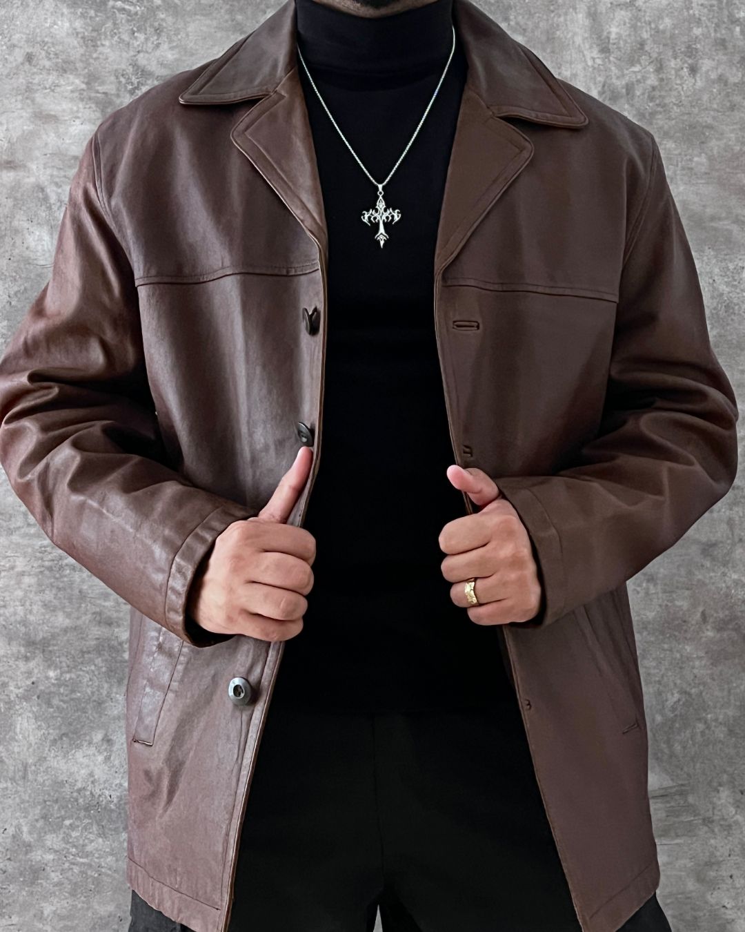 LEATHER HUNTER JACKT (L)