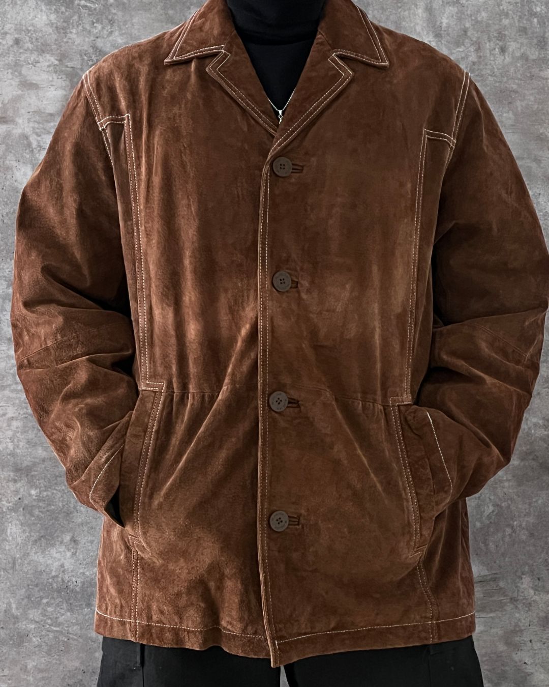 COWBOY LEATHER HUNTER JACKT OFF WHITE (XL)