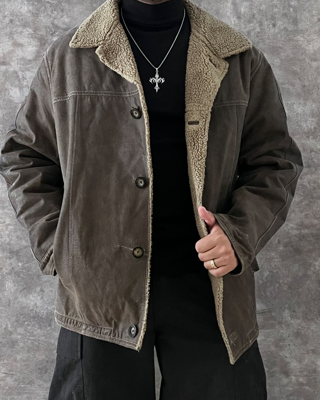 COWBOY LEATHER WESTERN JACKET (XL)