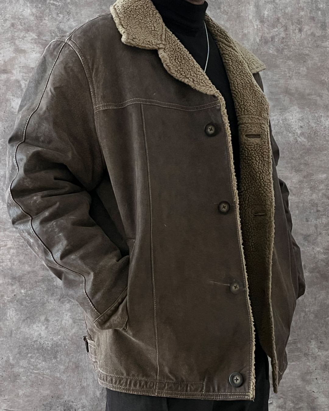 COWBOY LEATHER WESTERN JACKET (XL)