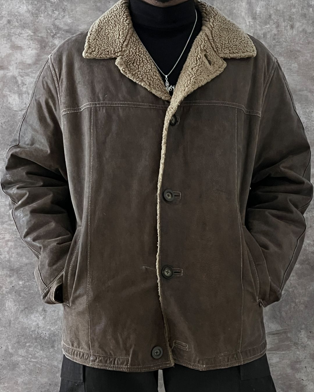 COWBOY LEATHER WESTERN JACKET (XL)