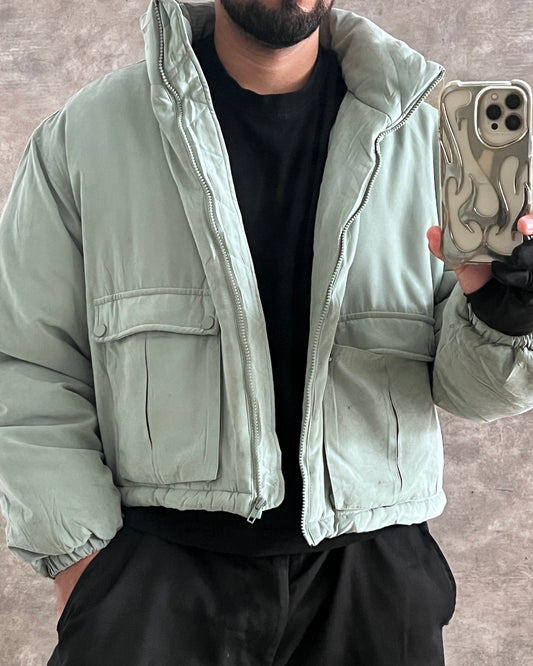 Jacket puffer cropped (M)