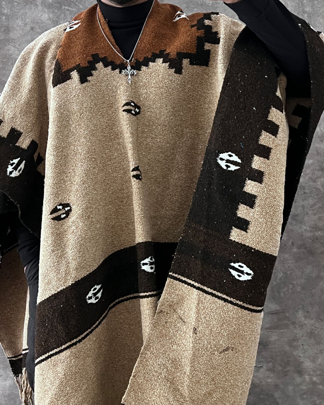 PONCHO LANA ETHNIC (Unitalla)