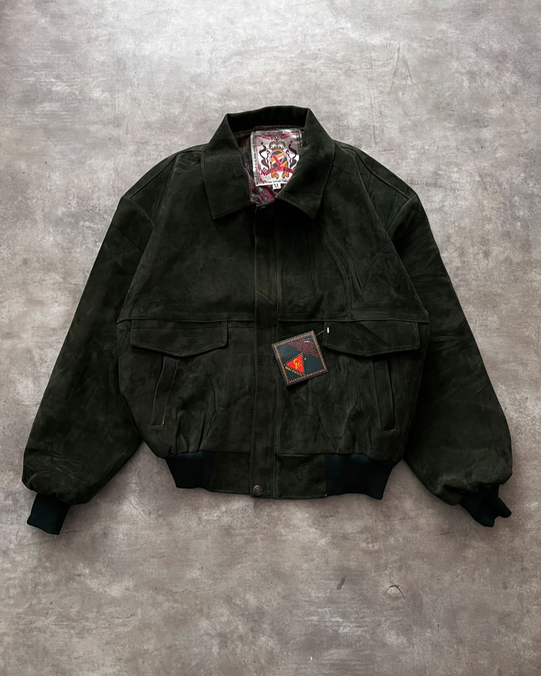 ITALIAN LEATHER BOMBER JACKET (M)