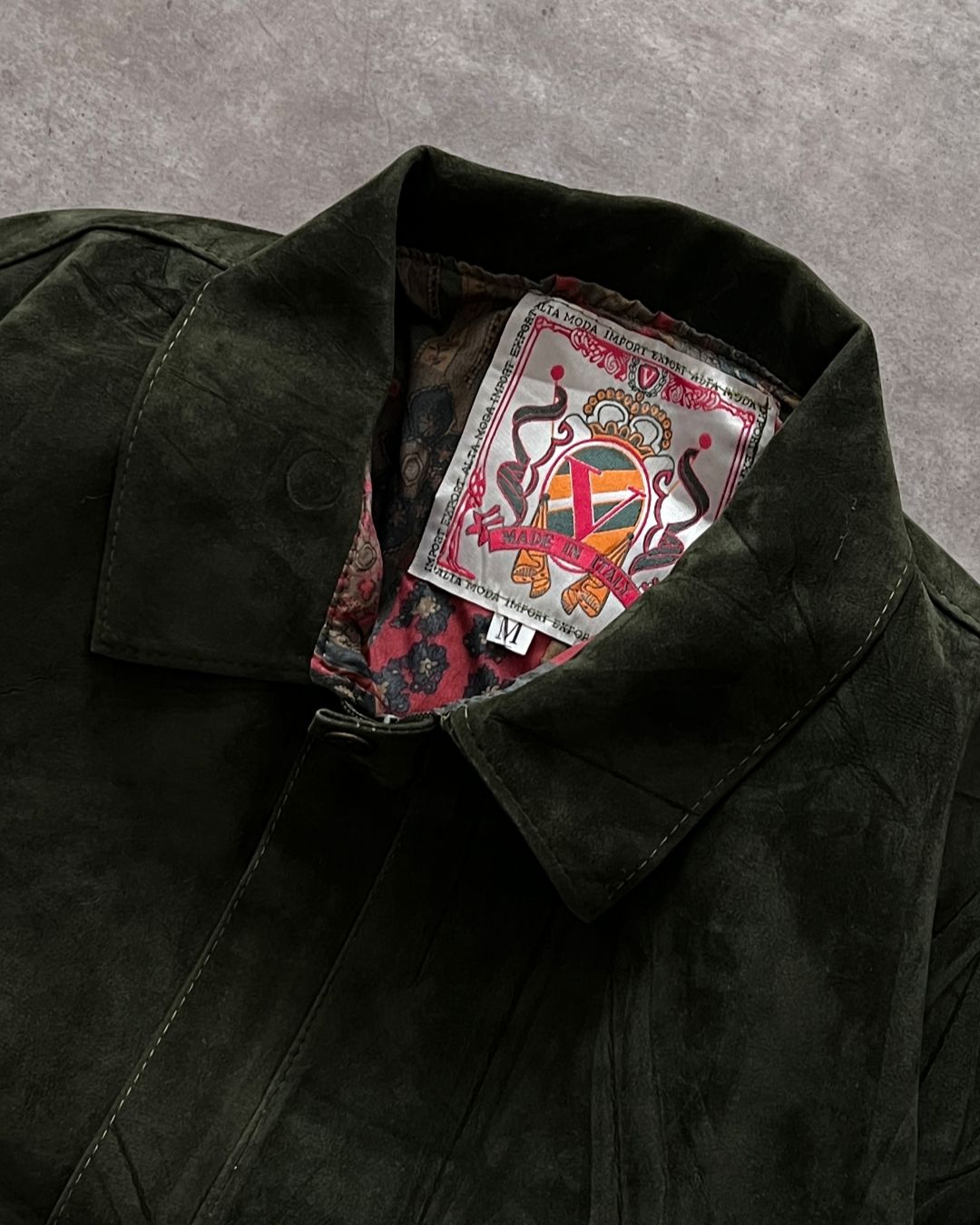 ITALIAN LEATHER BOMBER JACKET (M)