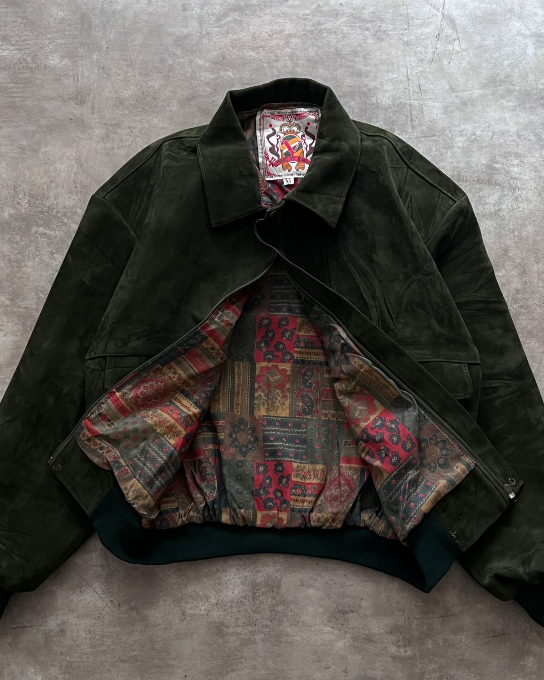 ITALIAN LEATHER BOMBER JACKET (M)