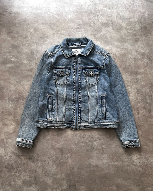 HOLLISTER DENIM JACKET CROPPED FIT (S)