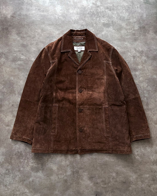 COWBOY LEATHER HUNTER JACKT OFF WHITE (XL)