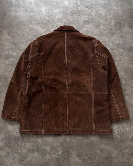 COWBOY LEATHER HUNTER JACKT OFF WHITE (XL)