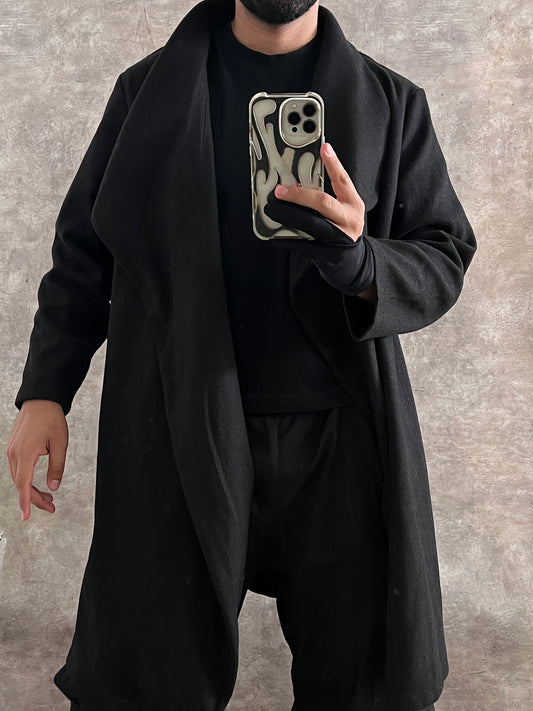 Capa tipo gabardina black (S)