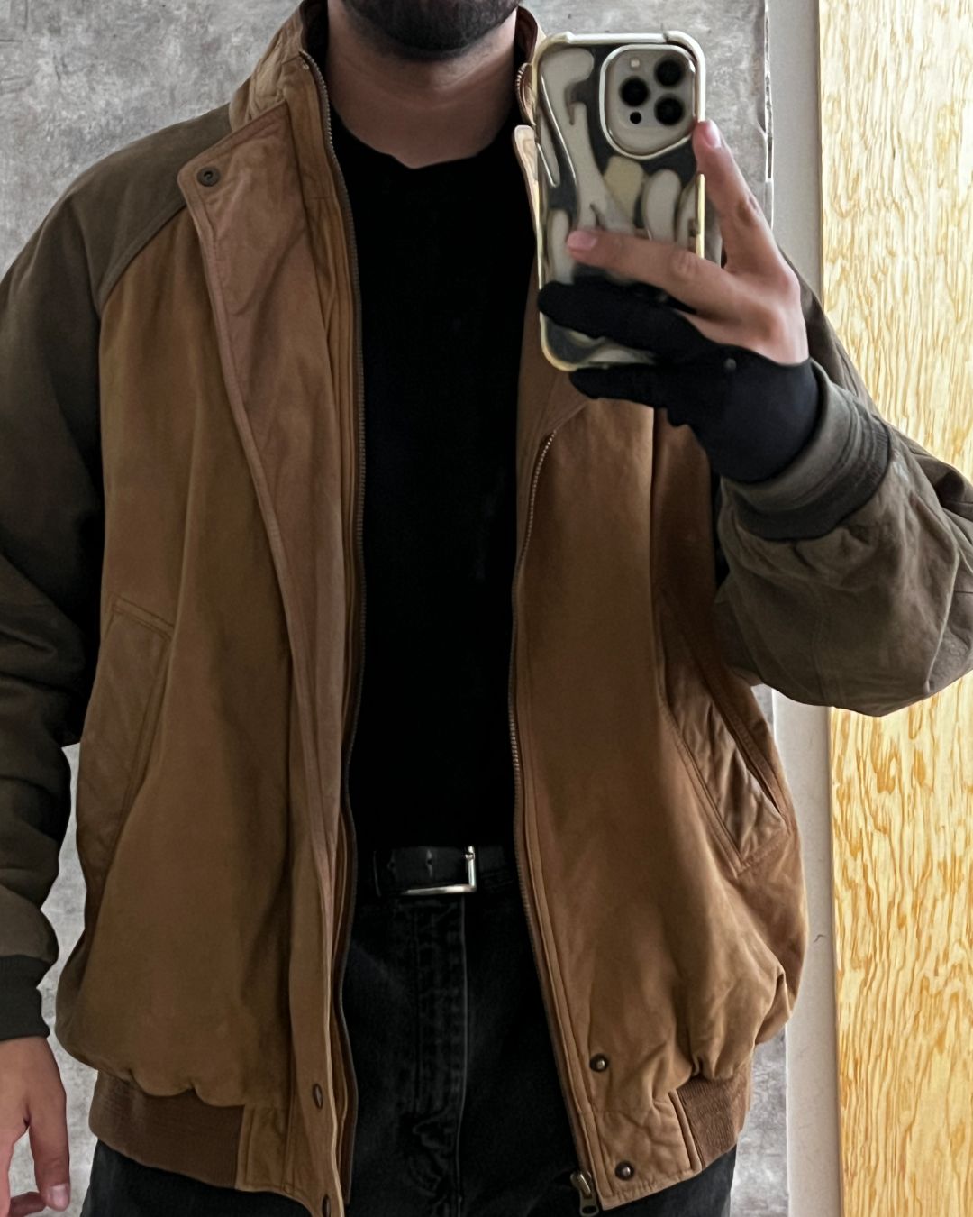 RETRO LEATHER JACKET (L)