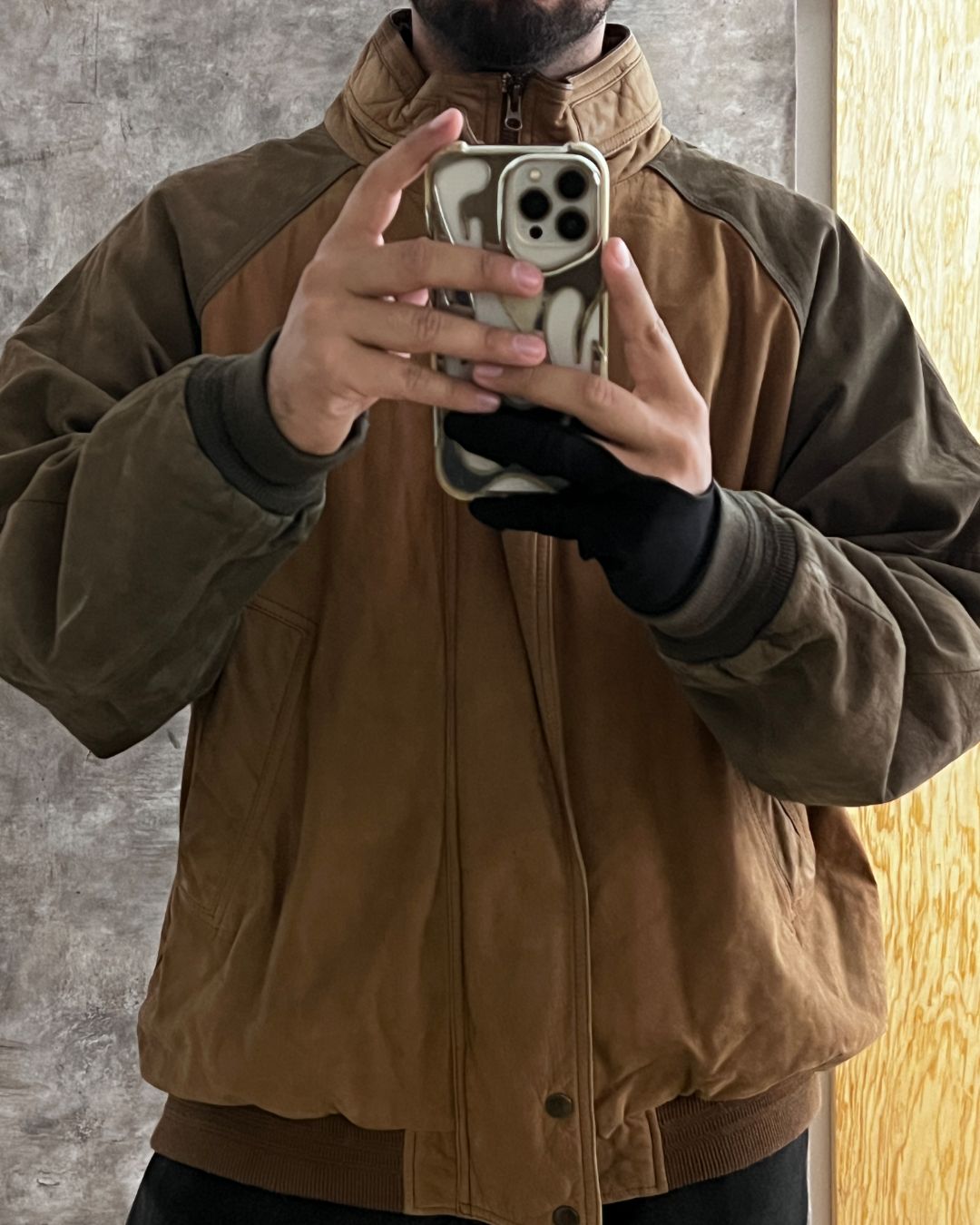 RETRO LEATHER JACKET (L)