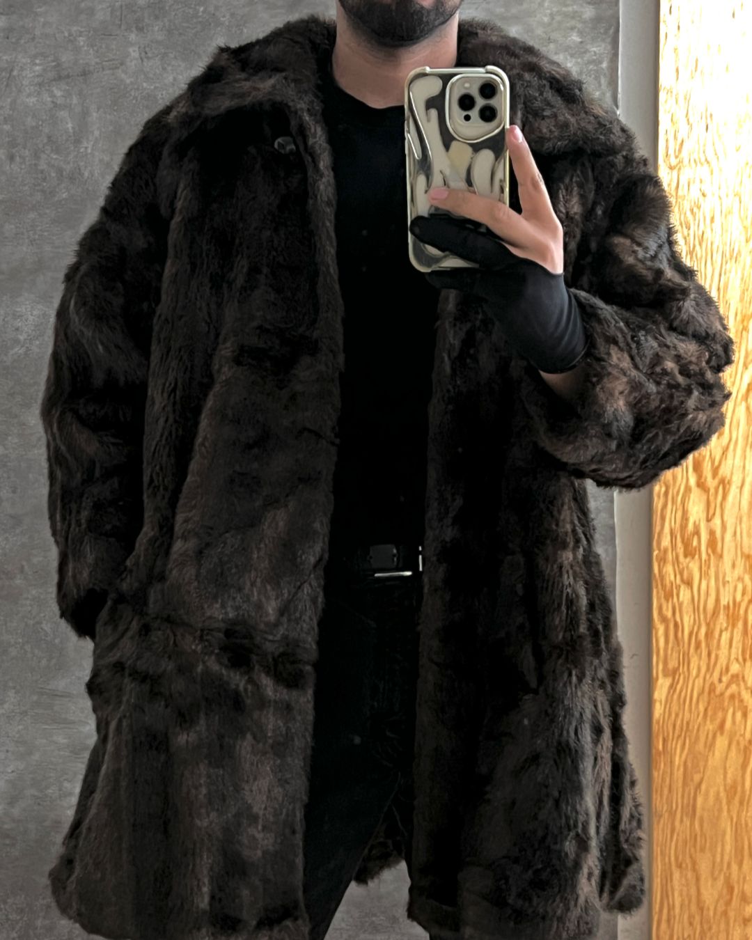 LUXE FAUX FUR COAT (M/L)
