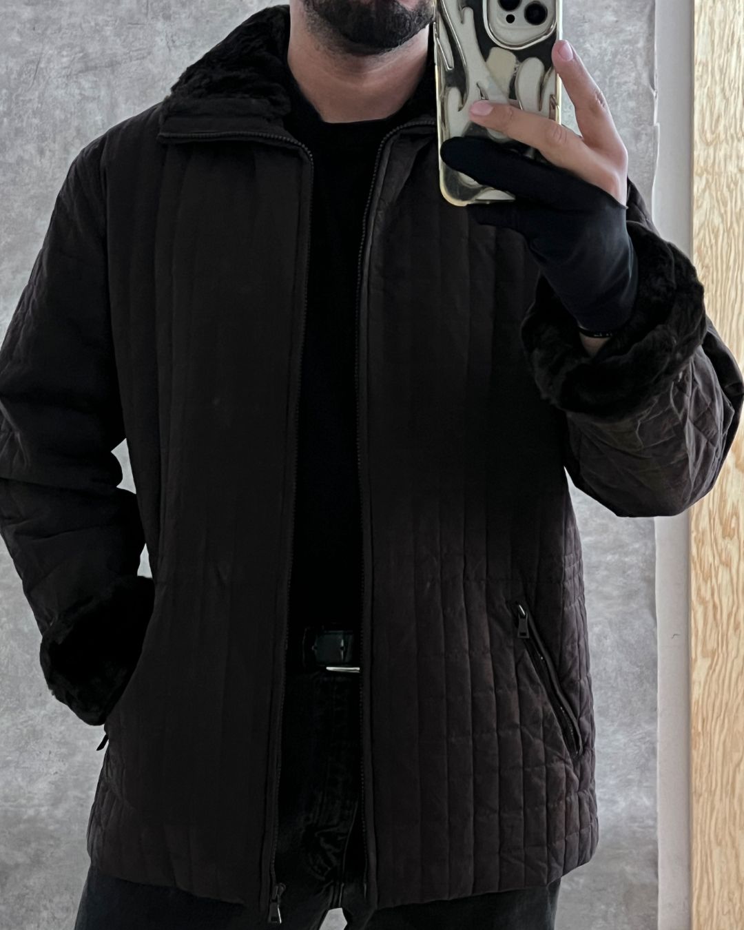 CLASSIC FAUX FUR JACKET (M)