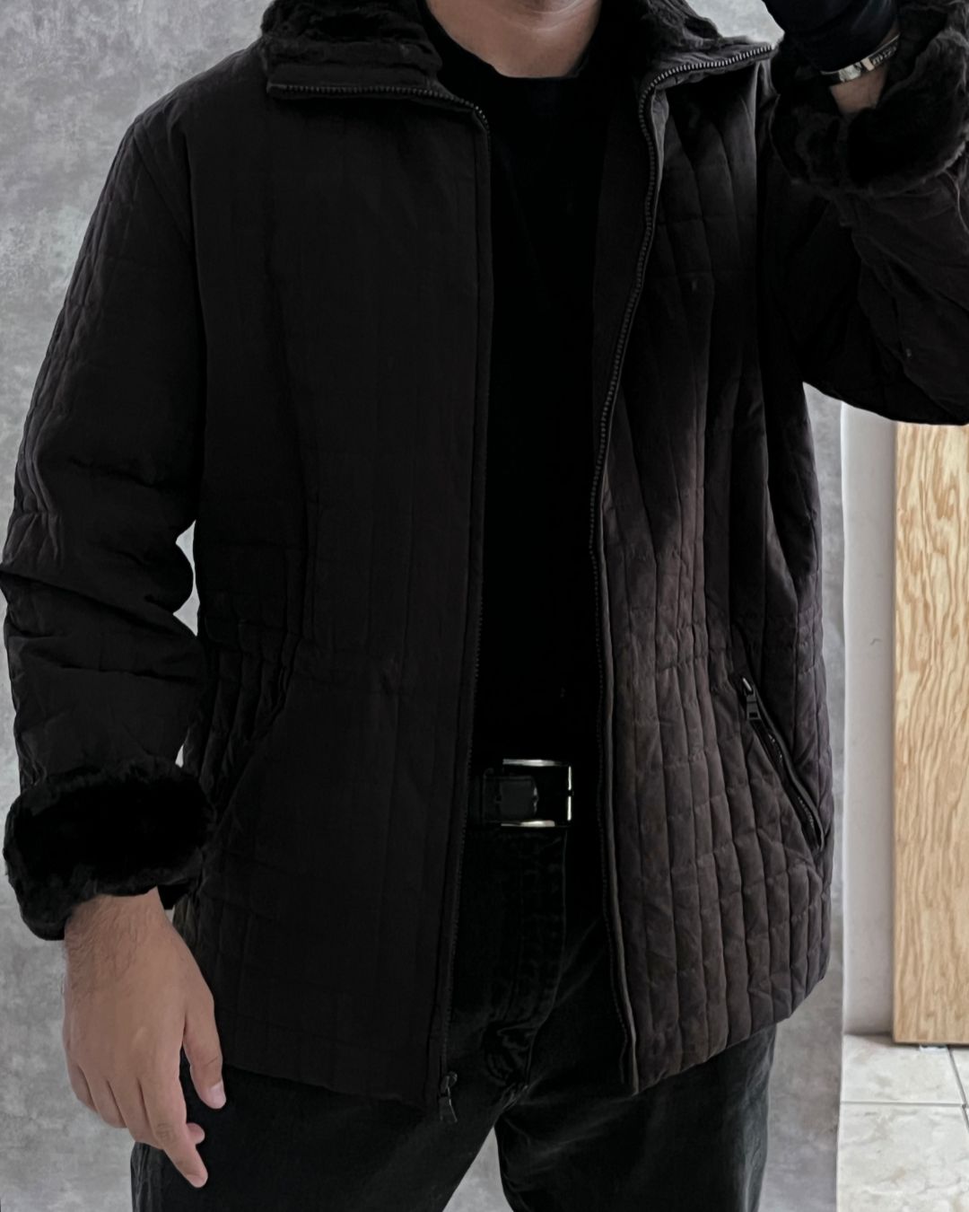 CLASSIC FAUX FUR JACKET (M)