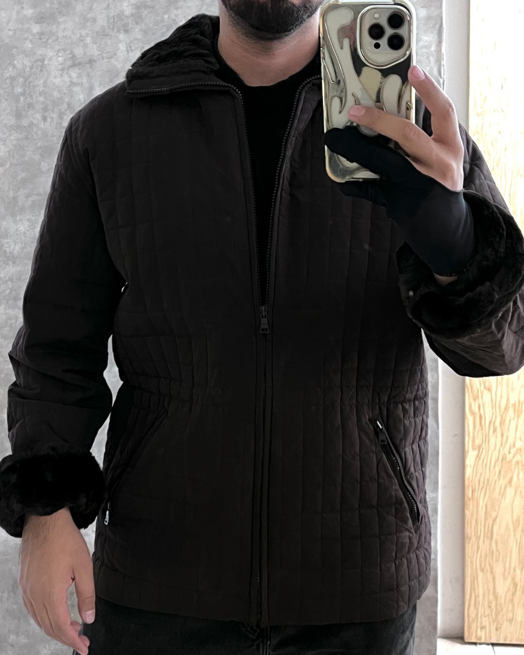 CLASSIC FAUX FUR JACKET (M)