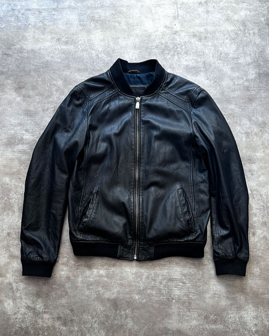 ZARA LEATHER JACKET BLACK LABEL (L)