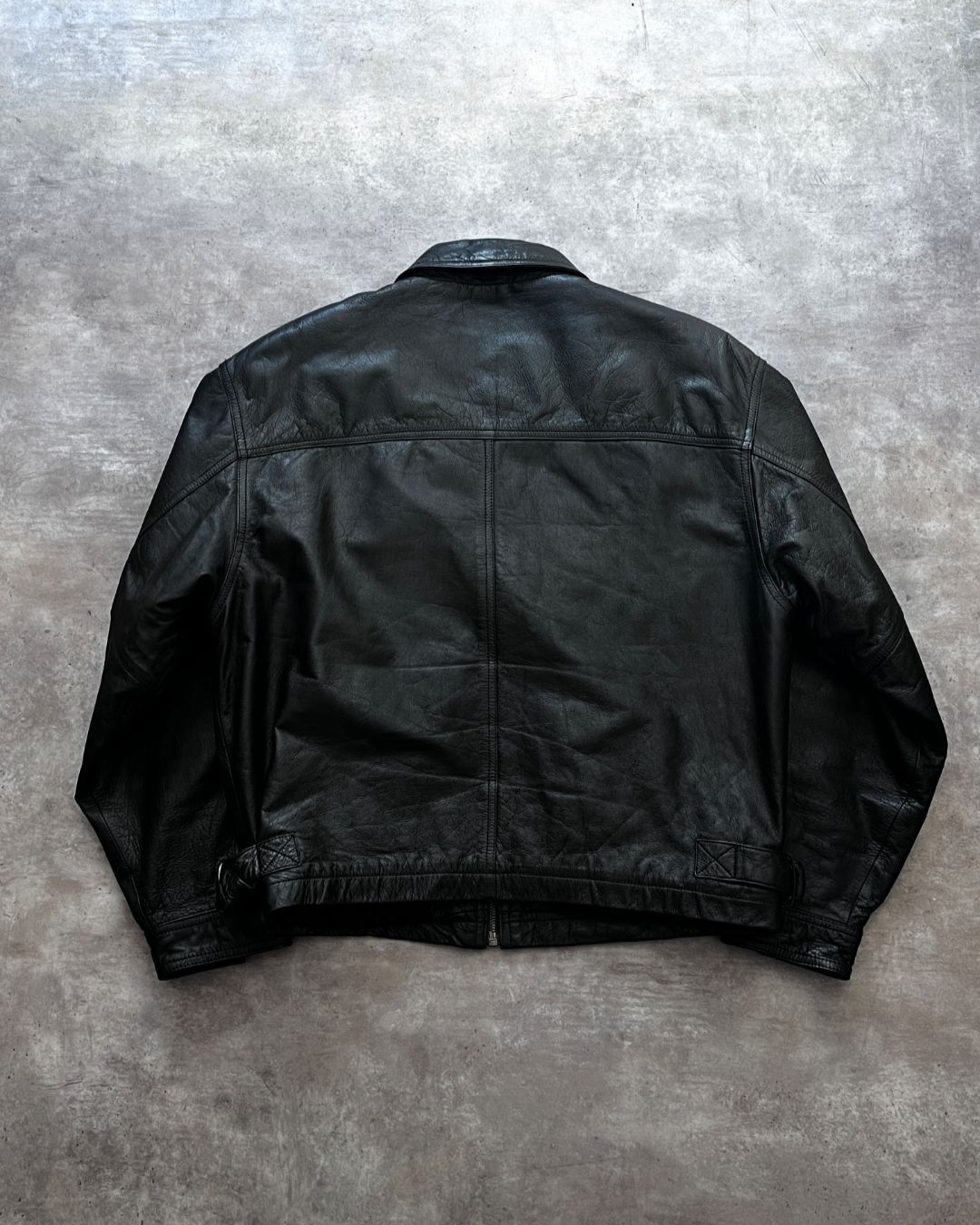 LEATHER BOMBER JACKET (M)
