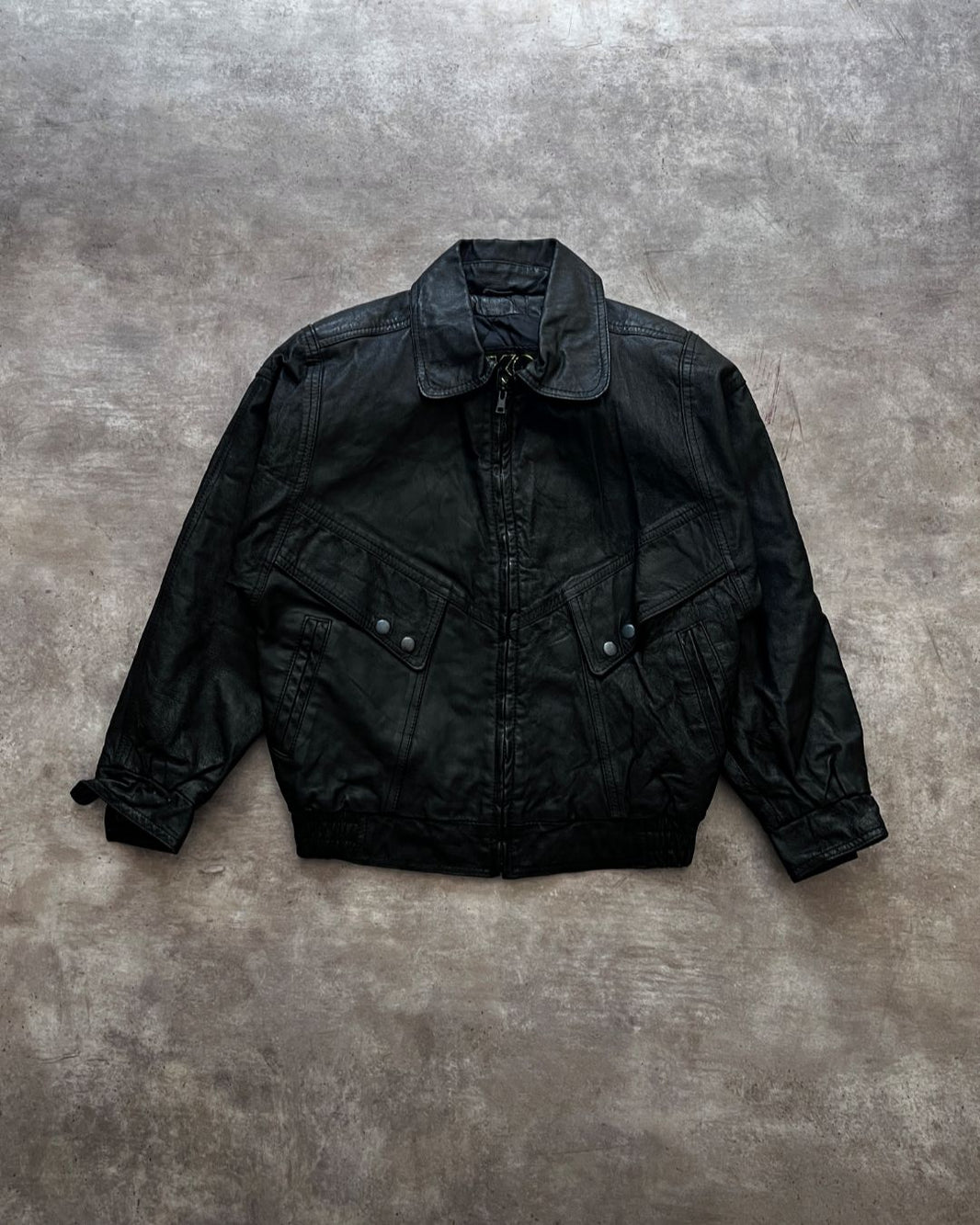 KID BOMBER LEATHER JACKET (L)