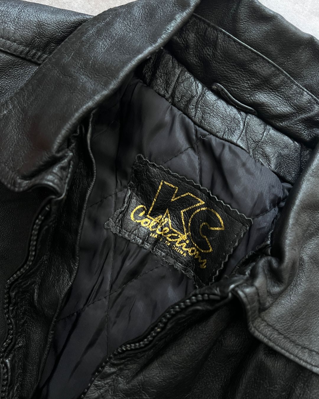 KID BOMBER LEATHER JACKET (L)