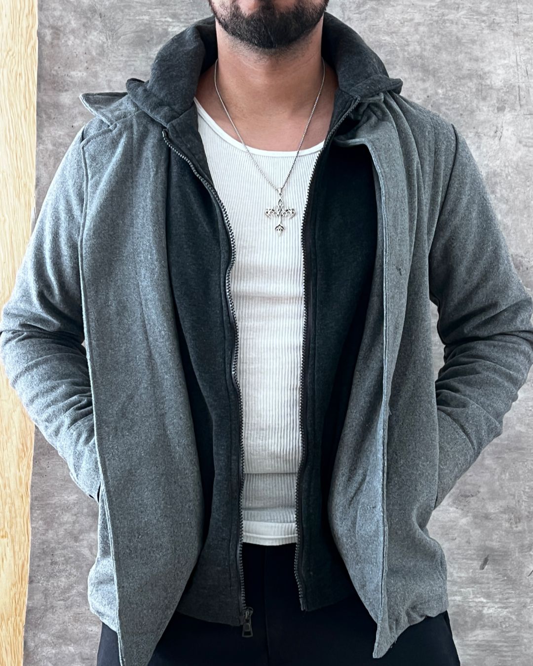 DOUBLE WOOL JACKET (S)