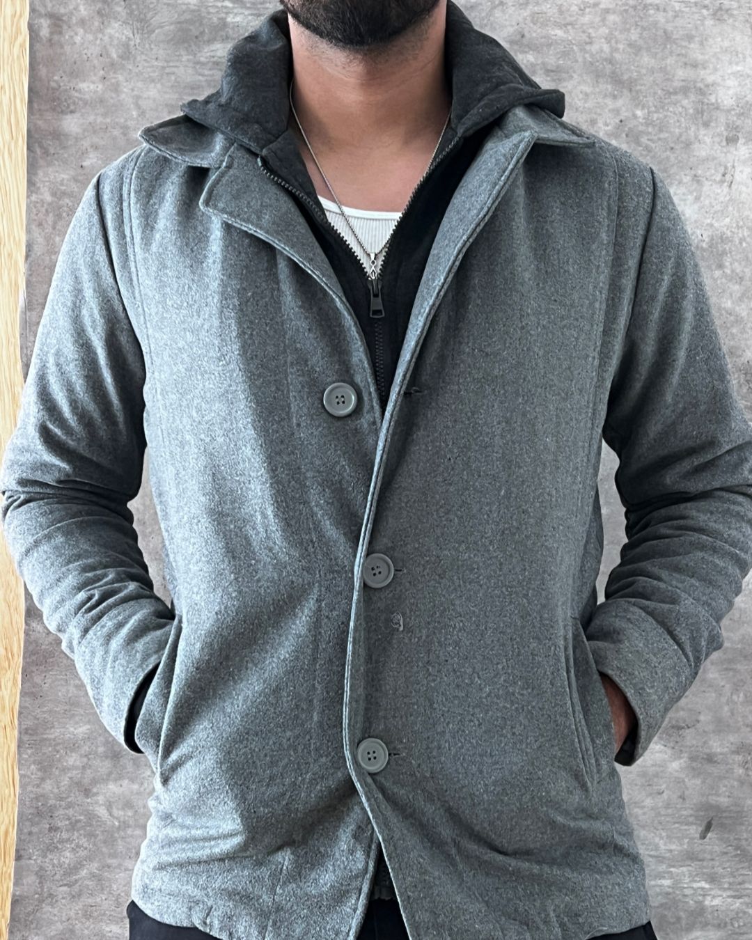 DOUBLE WOOL JACKET (S)