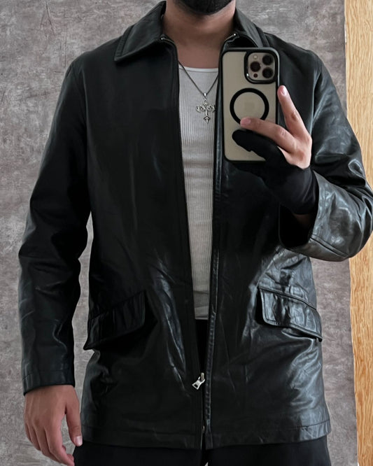 LEATHER GABARDINE BANANA REPUBLIC (S)