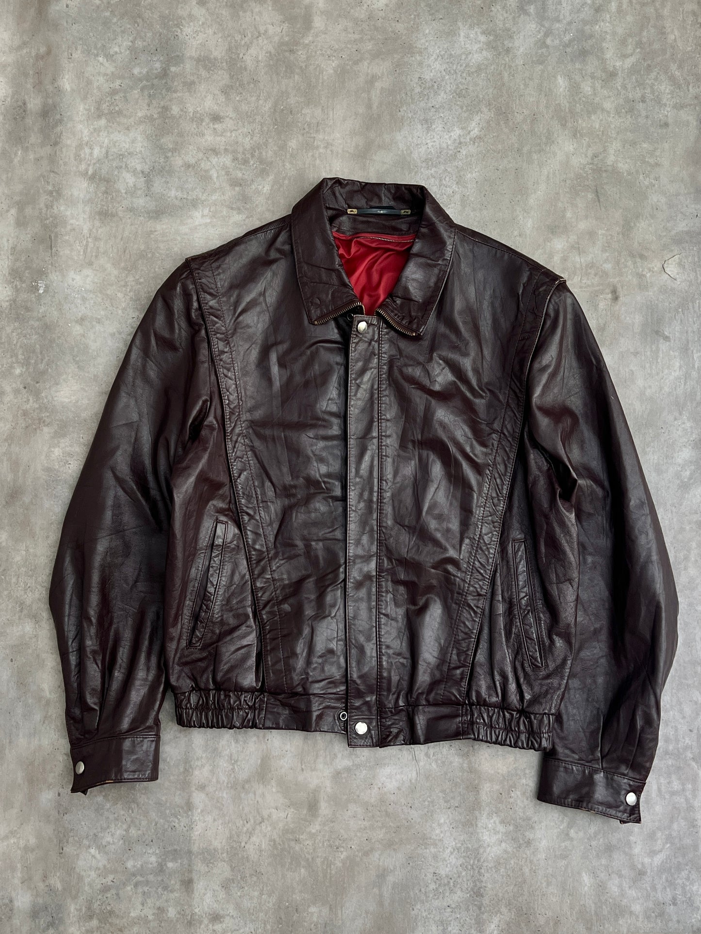 Vintage leather jacket Korean (M)