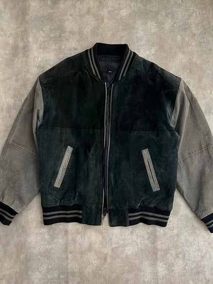 Leather bomber jacket (L)