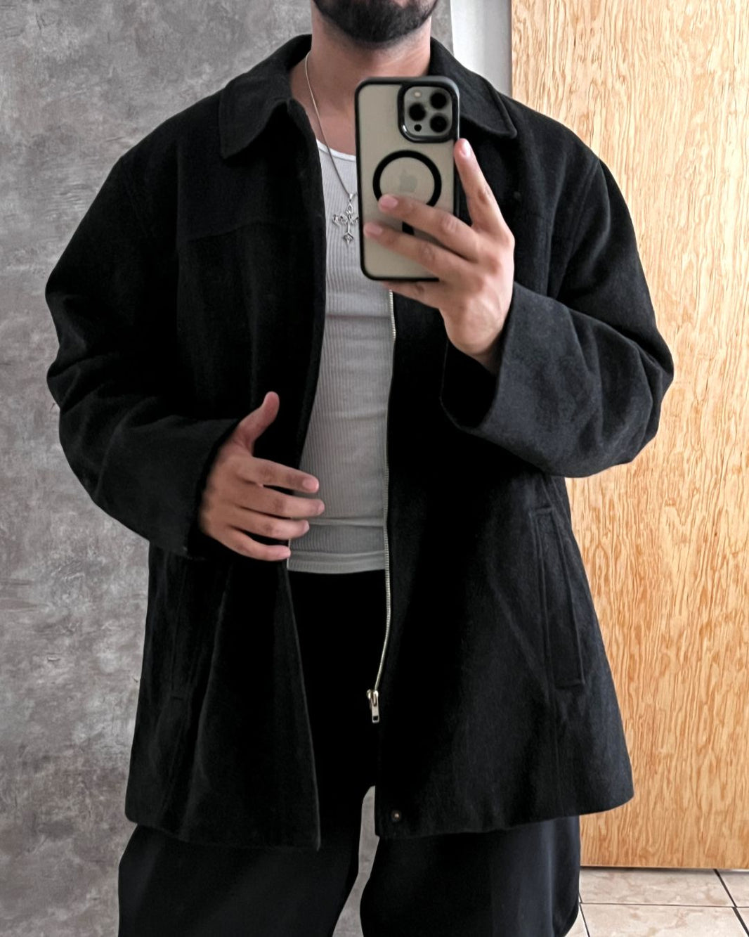 WOOL BLEND COAT (XL)