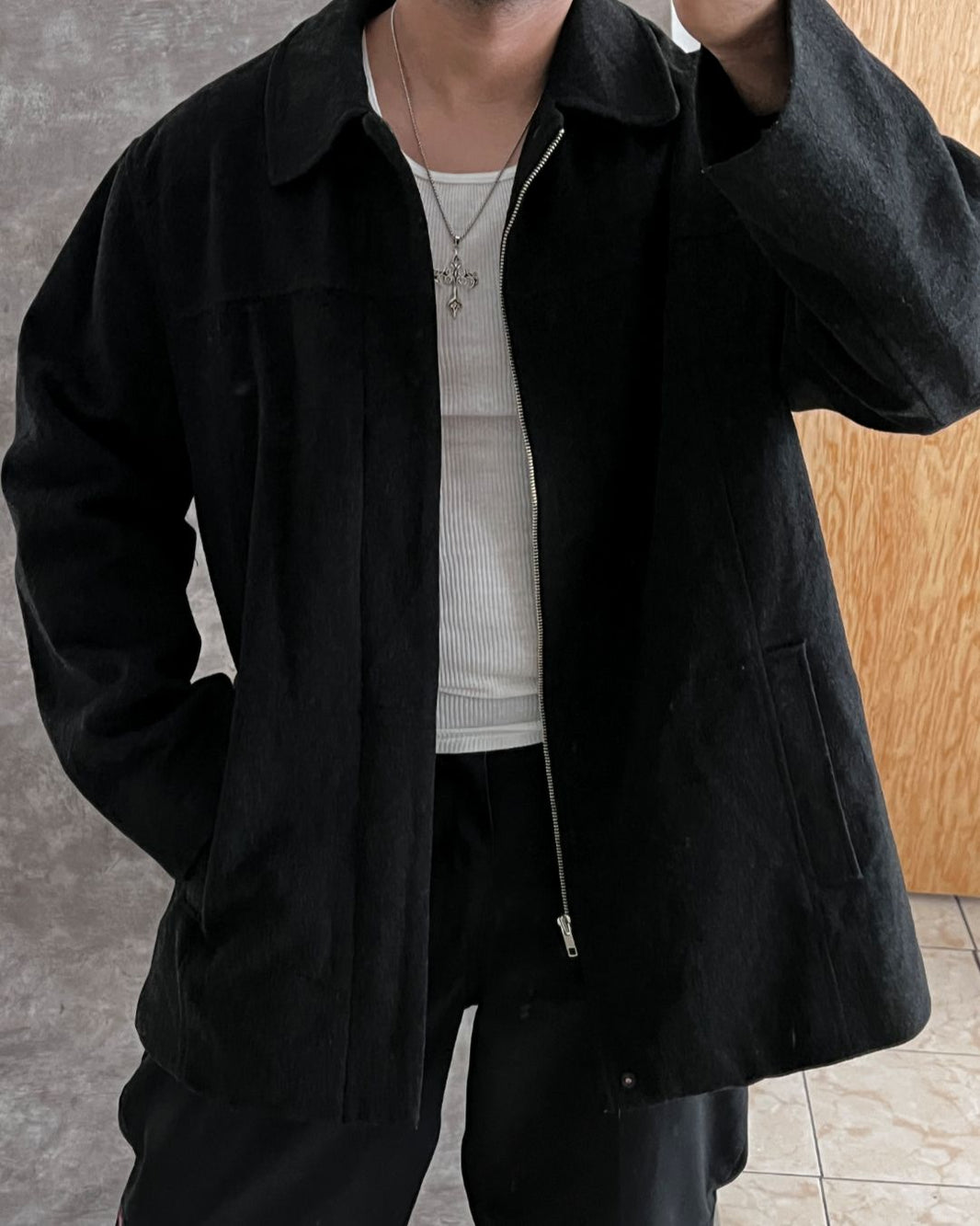 WOOL BLEND COAT (XL)