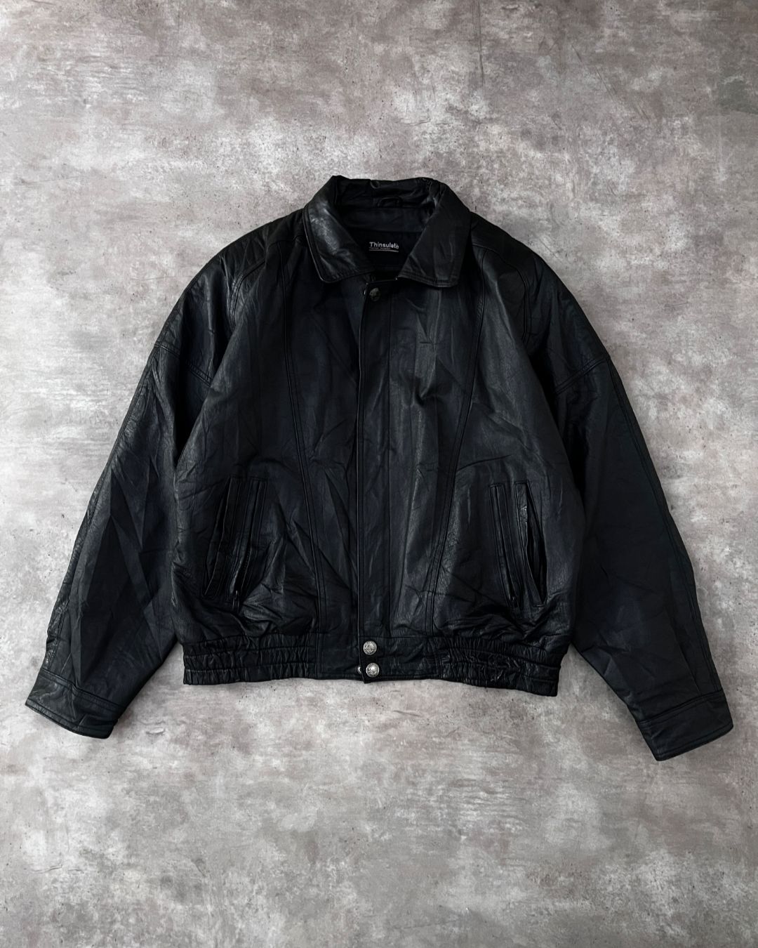BOMBER LEATHER THERMIC JACKET (L)