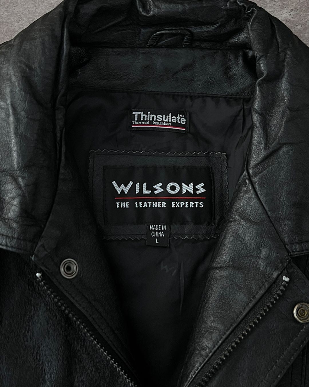 BOMBER LEATHER THERMIC JACKET (L)