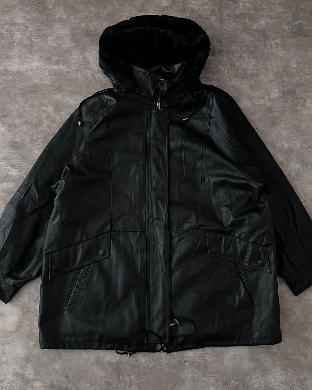 LEATHER BLACK GABARDINE (M)