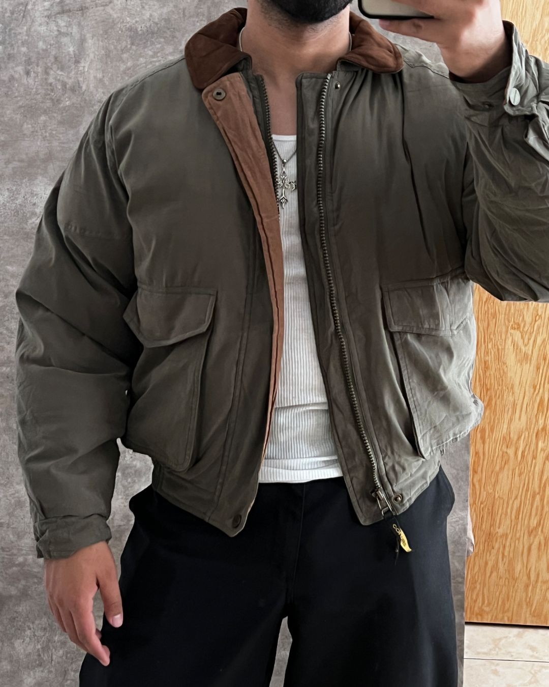 BOMBER GREEN JACKET (S)