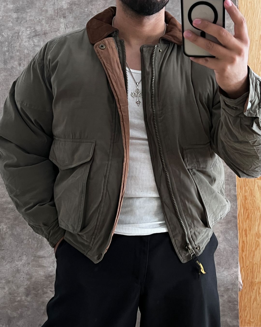 BOMBER GREEN JACKET (S)