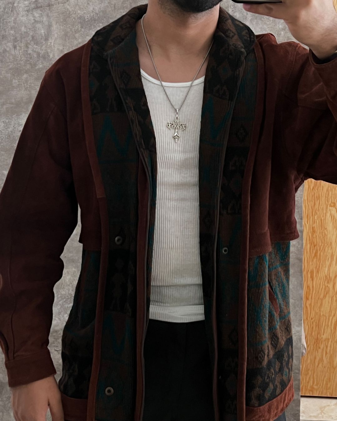 LEATHER DOUBLE JACKET (L)