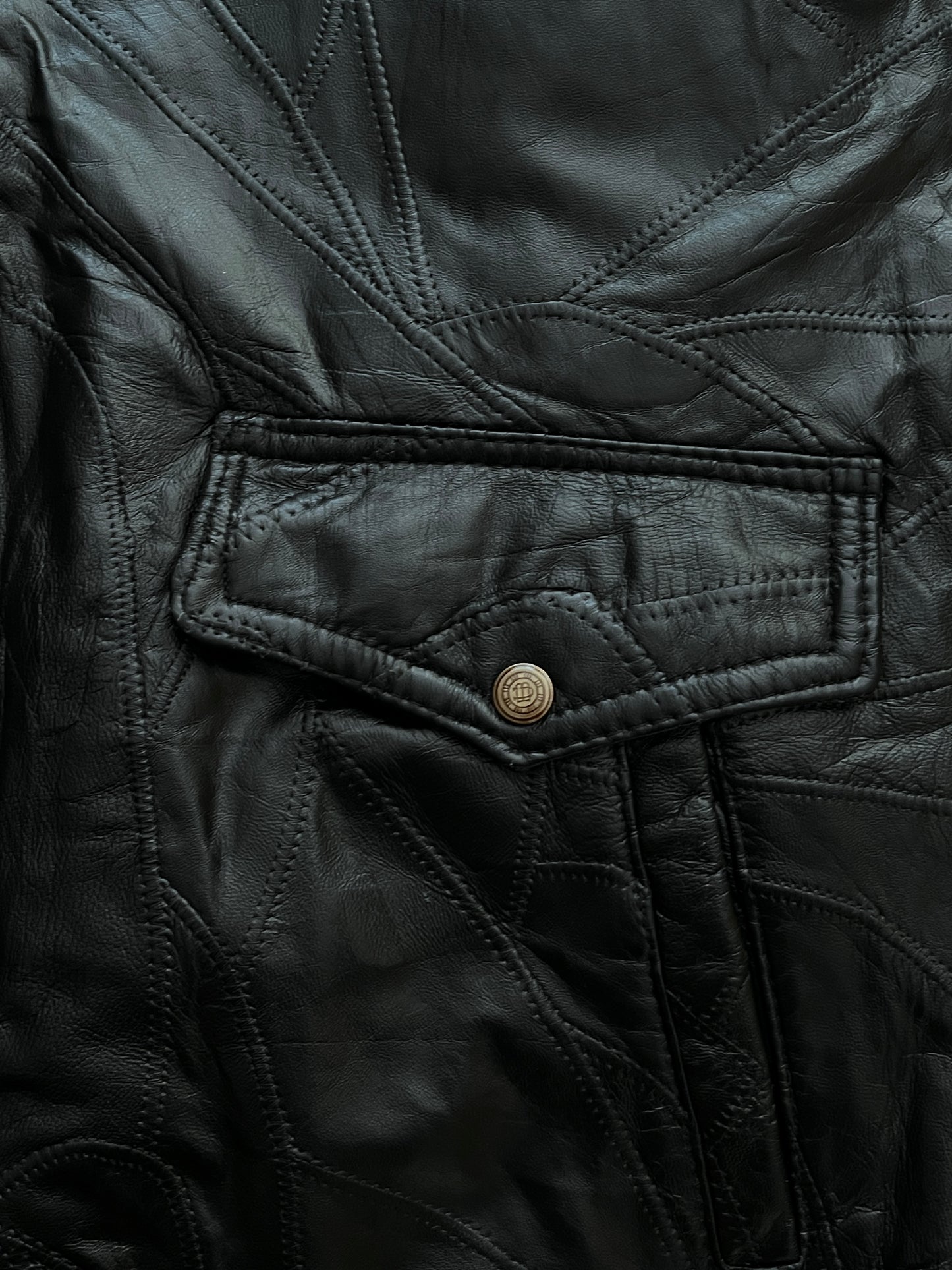 BOMBER LEATHER JACKET (XL)