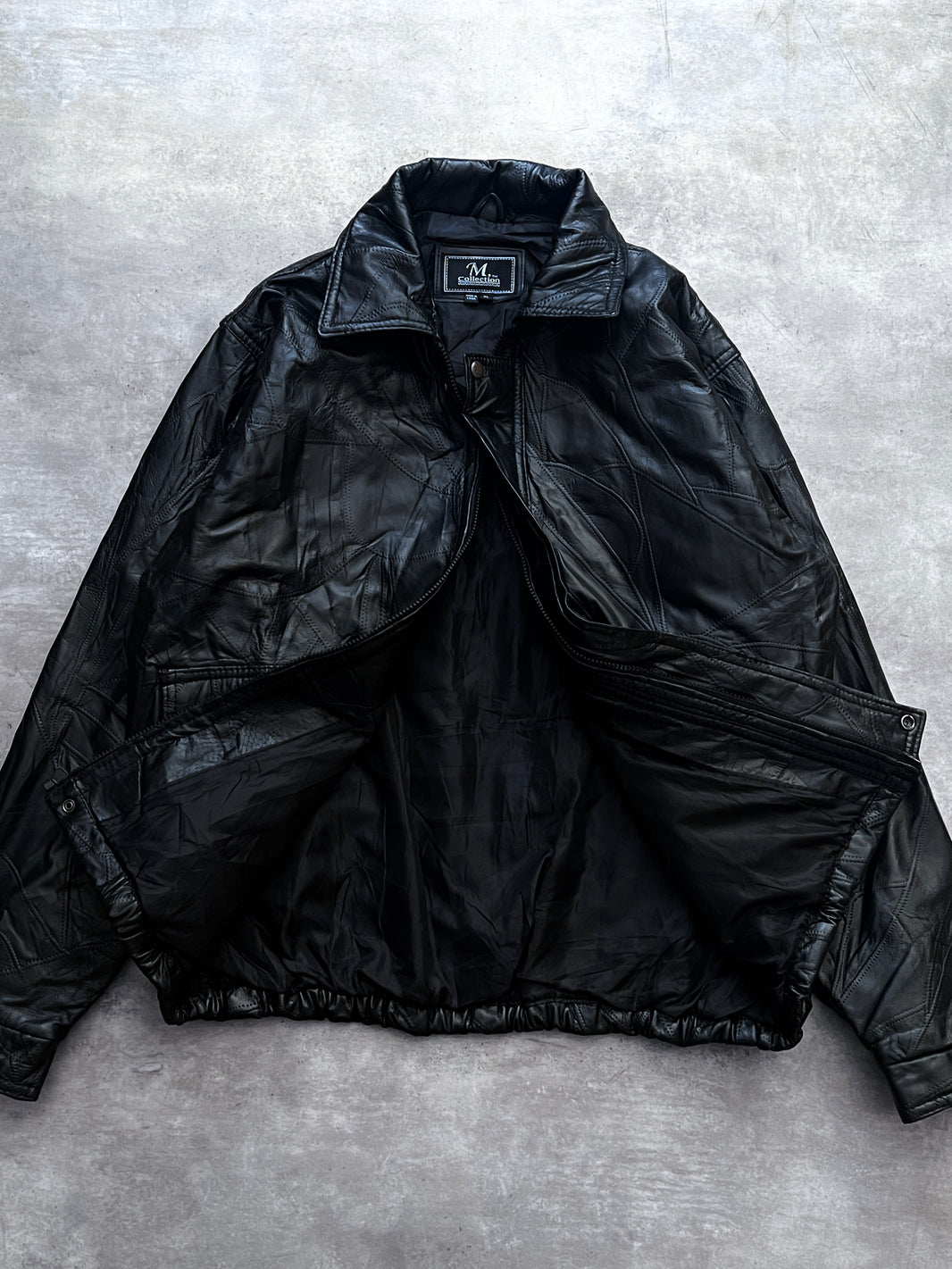 BOMBER LEATHER JACKET (XL)